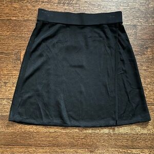 Herve Leger Paris size small black wrap look mini skirt